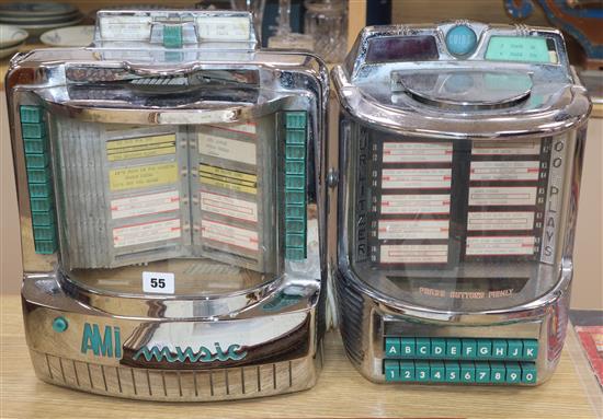 Two Wurlitzer selector boxes